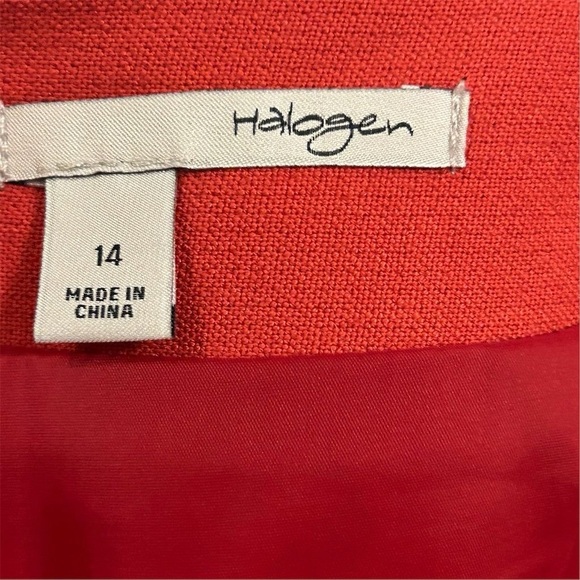 Halogen Women's Red A-Line Knee Length Skirt Size 14 Business Casual - Picture 7 of 10
